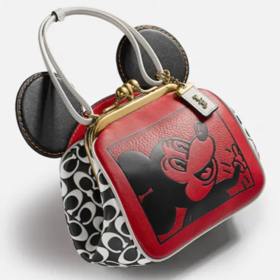 Coach Disney X Keith Haring Mickey Mouse Kisslock Bag, LIMITED ED