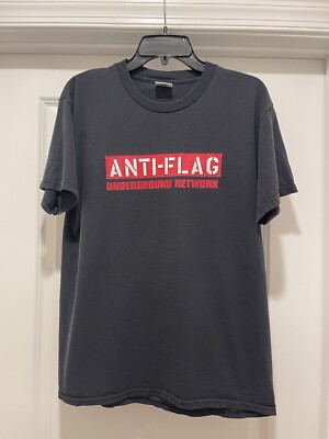 Vintage Anti-Flag Shirt Y2K Band Promo Underground Network Album 2001 Punk Rock