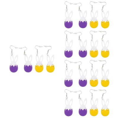  5 Pieces Osterei -Kaninchenohrringe Einzigartige Hasenohrring Fräulein
