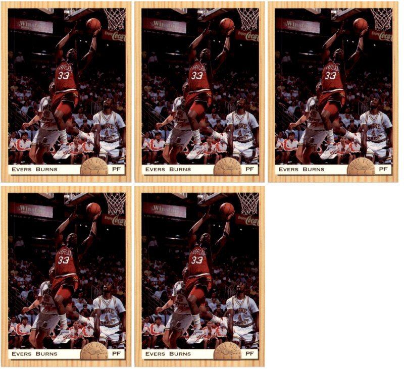 (5) 1993 Classic Draft Picks #18 Evers Burns Maryland Terrapins Card Lot