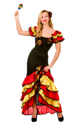 Halloween Costume Rumba Outfit NEW Rumba Dancer Spanish Senorita