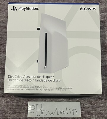 PS5 Playstation Disc Drive FOR Digital Edition Slim And PS5 Pro Consoles - White