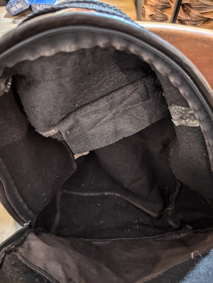 Mochila Bugle Boy Vintage Años 90 Marrón Años 90 Y2K Imitación Cuero Grunge Hip Hop Foto 4 de 4