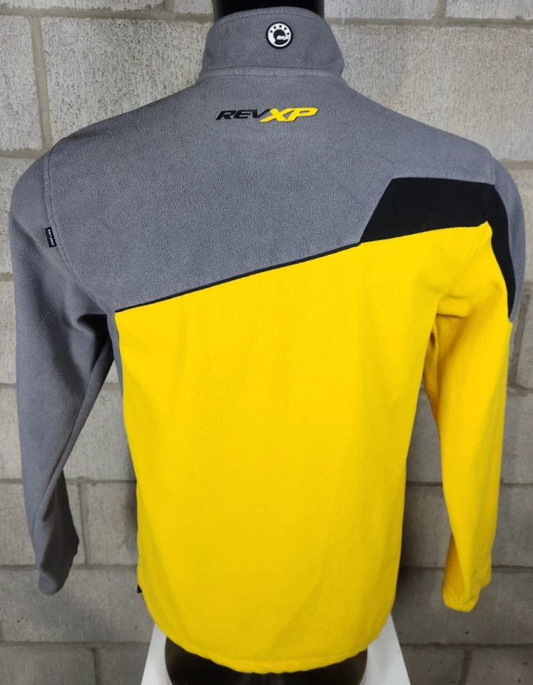 Chaqueta pequeña para hombre Ski-Doo Team Racing amarilla y gris con cremallera en cuarto Foto 2 de 4