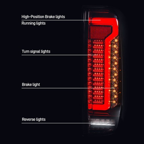 Smoke Lens Fit For 2005-21 Nissan Navara D40 Frontier LED Rear Brake Tail Light - Picture 3 of 11