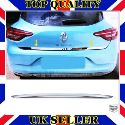 Chrome Rear Trunk Tailgate Lower Trim S.STEEL For Renault CLIO 5 V HB 2019-UP