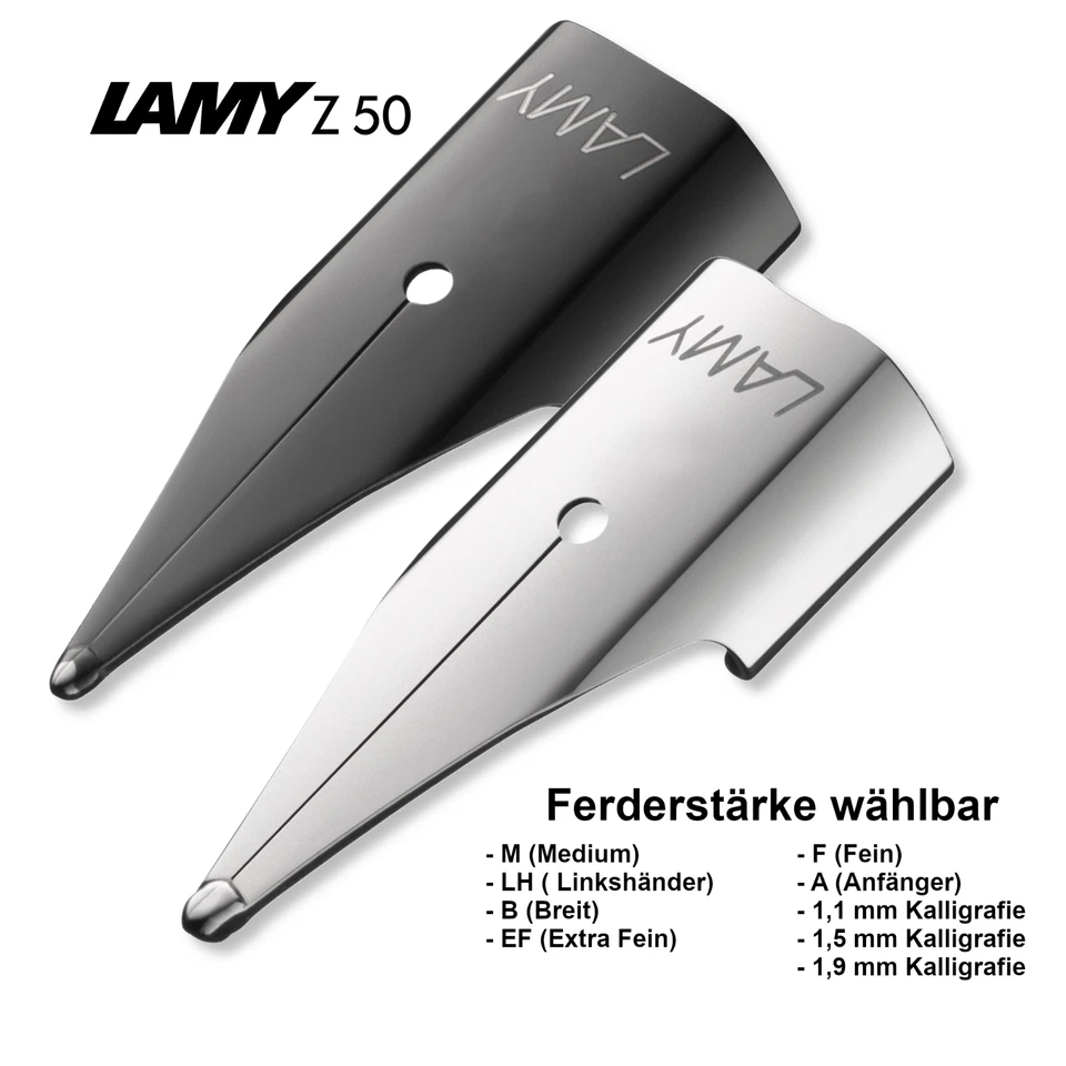 L’AMY Lamy Z 50 Feder Z50 Ersatz Schwarz Blank Safari Al-Star joy Nexx M F B EF Links