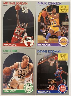 1990-91 NBA Hoops Cards #1-223 - HOF Stars Rookies RC - Pick Singles