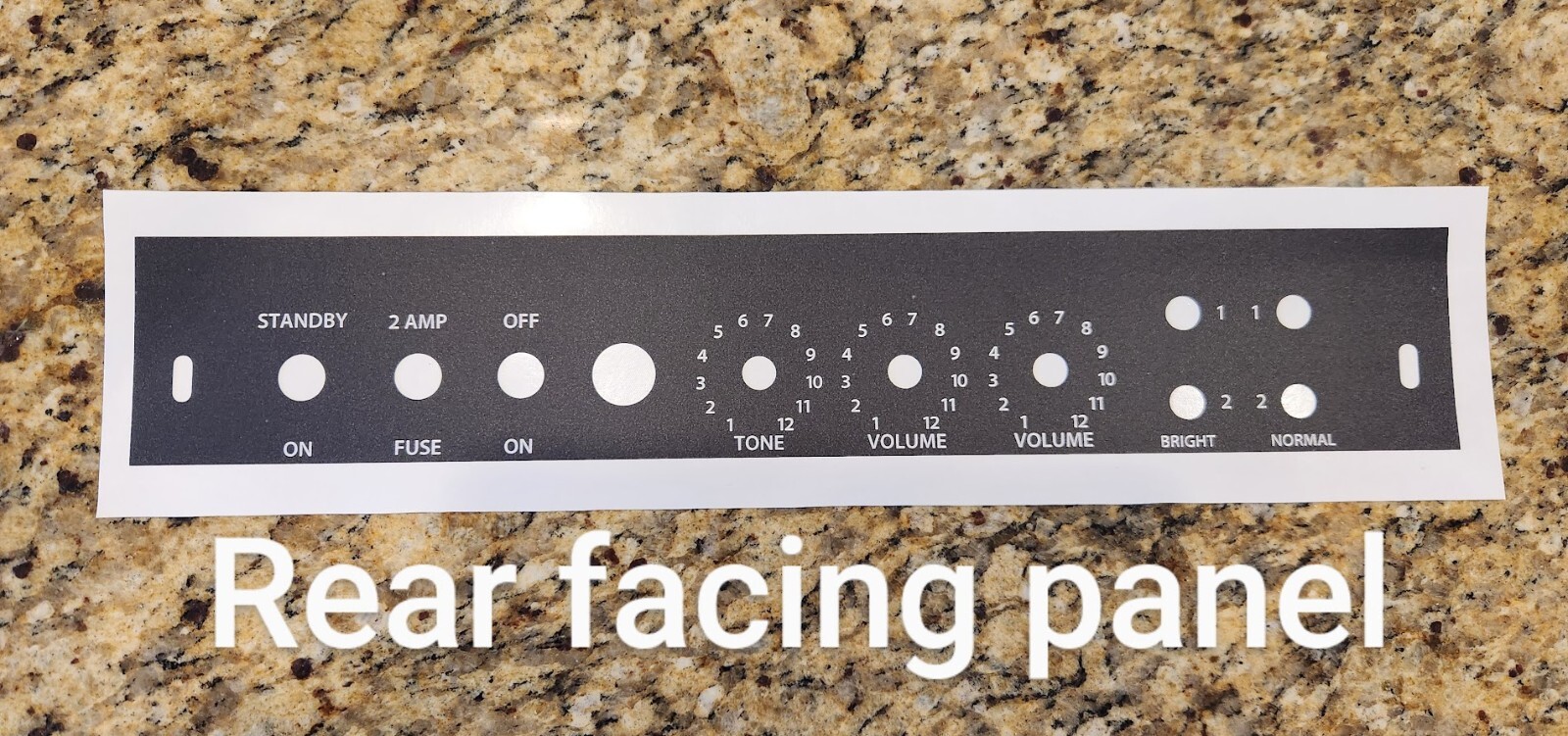 FENDER 5E3 TWEED DELUXE CONTROL PANEL OVERLAY BLACK W/ WHITE LETTERS eBay