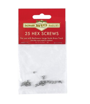 BACHMANN G-SCALE 94656 HEX HEAD TRACK SCREWS FITS ARISTO, USA ,  FREE SHIPPING