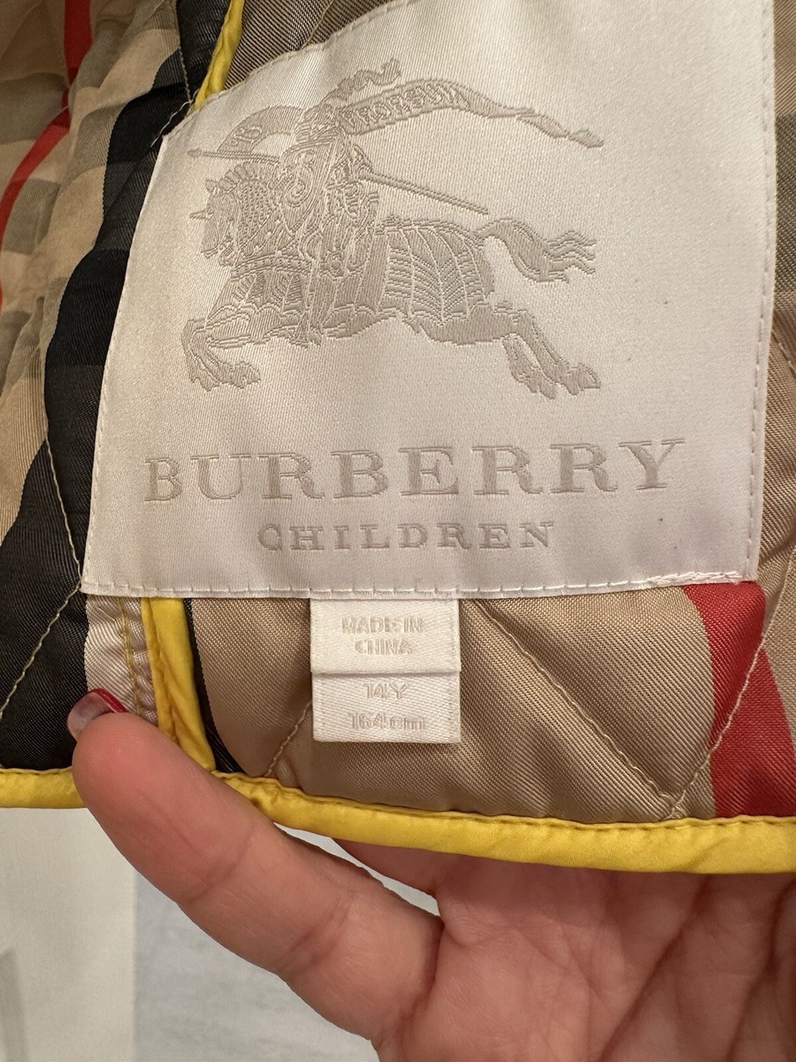 Burberry Quilted Jacket Women Small Yellow Good condition