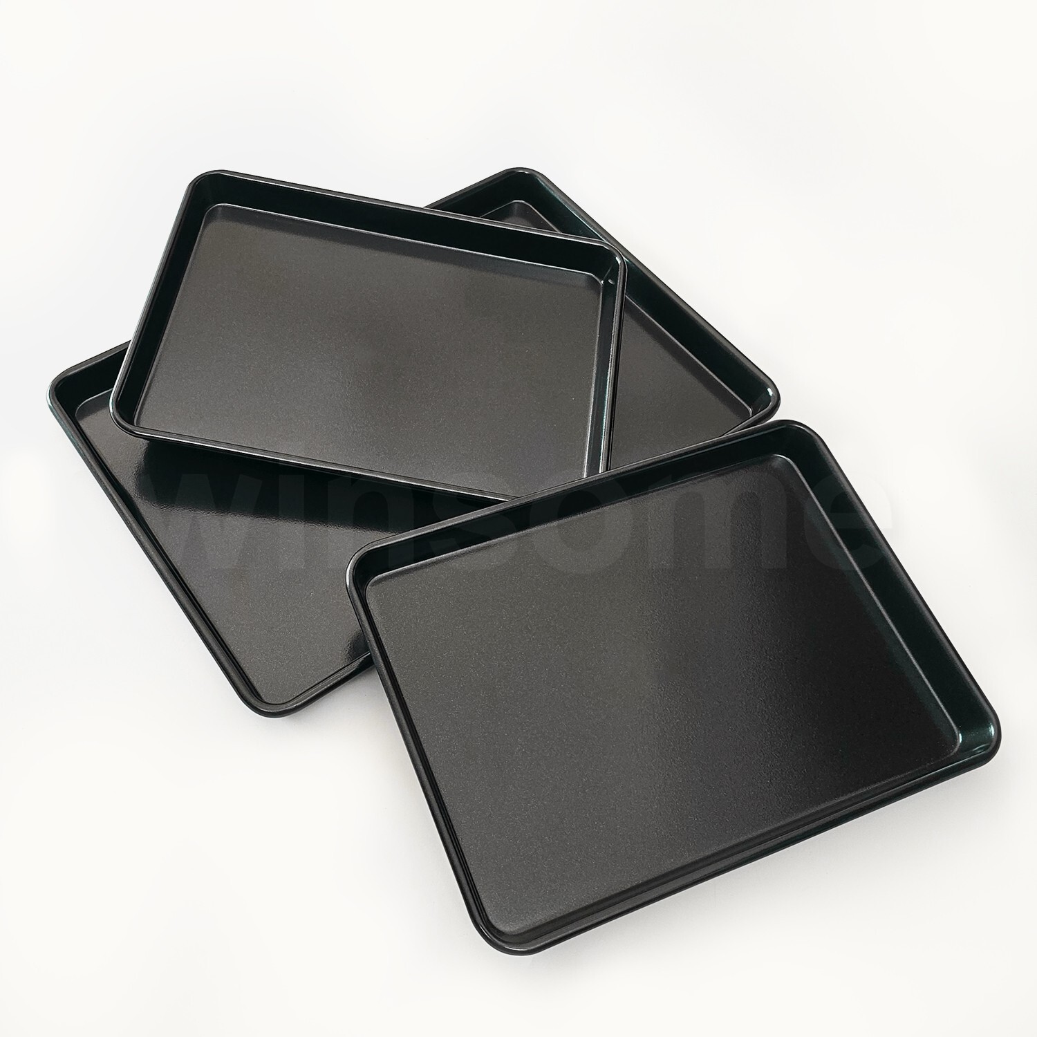 3 PIECE Non Stick Oven Baking Trays Roasting Pan Dish Roaster Bakeware Kitchen
