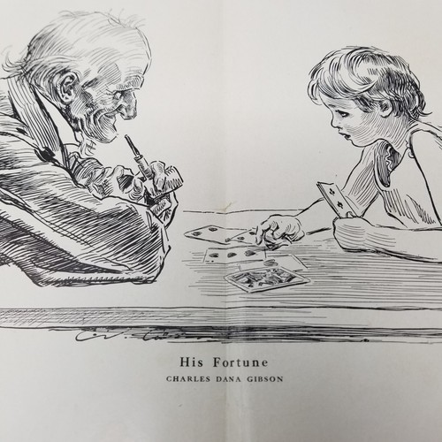 Vintage Charles Dana Gibson Illustration - 'His Fortune' - Early 20th Century - Picture 3 of 8