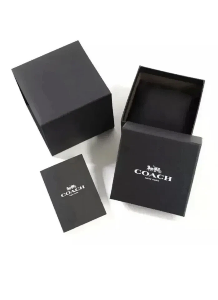 Nuevo reloj pulsera Coach Cruiser para hombre esfera blanca acero inoxidable 14602594 Foto 4 de 4