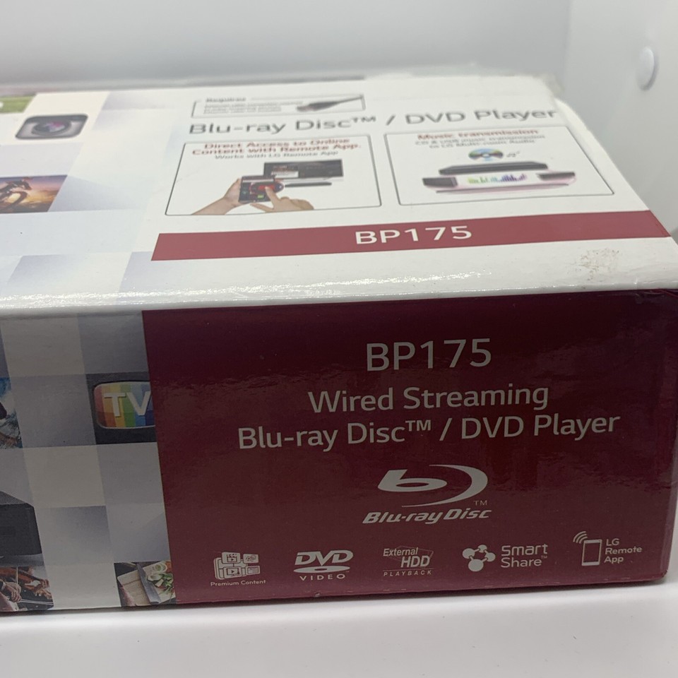 LG BP175 Wired Streaming Bluray Disc DVD Player BP 175 Black OPEN Box