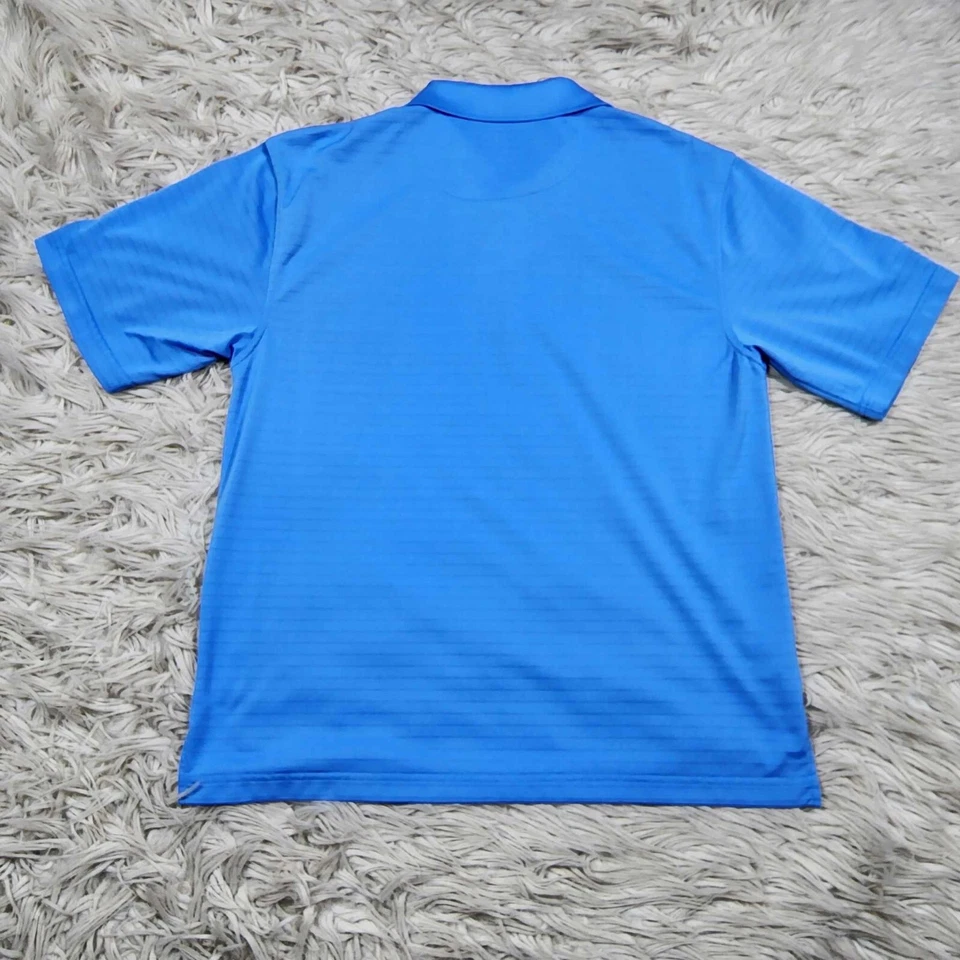 Champions Tour Polo Shirt Men's Size Medium Solid Blue Golf Short Sleeve - Image 3 of 4
