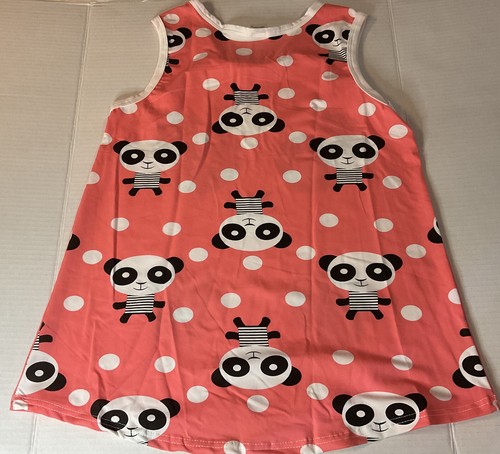 MyFav Big Girl's Panda Sleeveless Comfy Sleepwear Shirt & Shorts Set Size 14Y - Picture 4 of 5