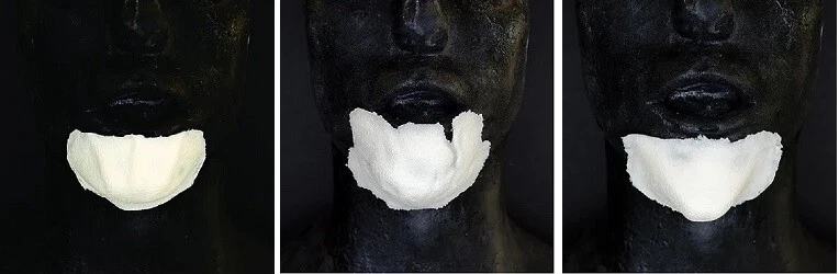 Prothétique menton mousse latex appareil facial Halloween théâtral FX pièce de maquillage - Photo 1/1