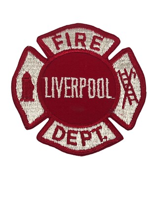 Vintage Liverpool Fire Dept  Embroidered Sew On Patch
