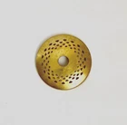 Vintage 2 1/2" Stamped Brass Lamp Shade Cap Tiffany Style Stained Glass Raw