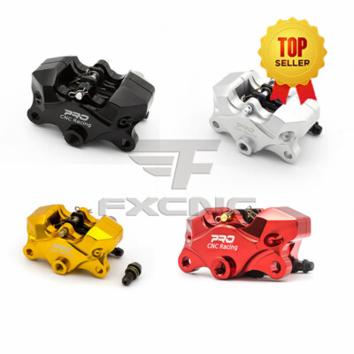 FXCNC Motorbike Street Bike Rear Left Brake Caliper Pump Cylinder 2 Piston 32mm