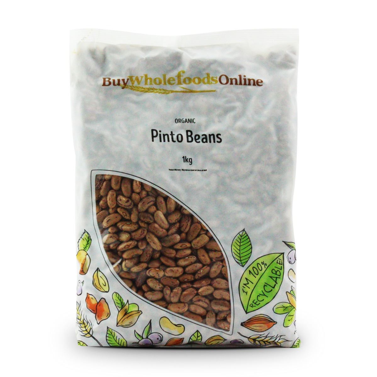 Organic Pinto Beans 1kg | BWFO | Free UK Mainland P&P