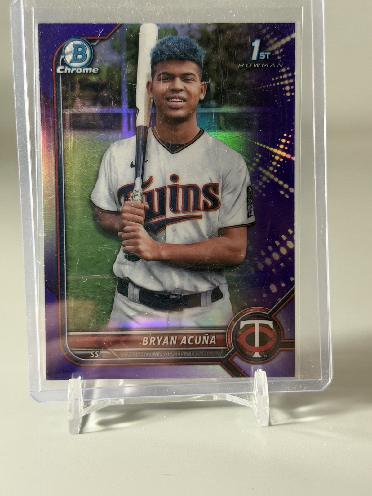 2022 Bowman Chrome - Prospects Bryan Acuna #BCP-151 Purple Refractor /250 (RC)