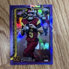 Panini Jayden Daniels Commanders Purple Parallel /75 #30 NFL Football Card