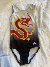 GK Girls Dragon Gymnastics Leotard Red/White/Black/Yellow Child Small