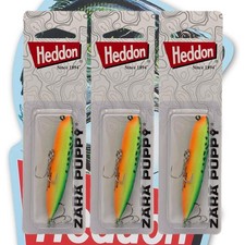 (Lot of 3) New Heddon Zara Puppy Topwater Walking Bait 3" 1/4oz Green Crawdad