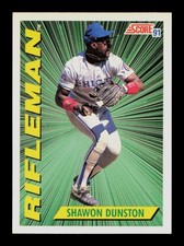 Shawon Dunston Chicago Cubs Baseball Score Trading Card