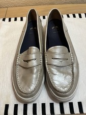 Cole Haan NikeAir Women's Metallic Silver Grey Penny Loafers Shoes Size 7M