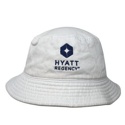 Hyatt Regency Bucket Hat White XL Embroidered Solid Outdoor Fahrenheit