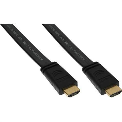 InLine HDMI Flachkabel HDMI-High Speed mit Ethernet verg Kontakte 1m 2290₽