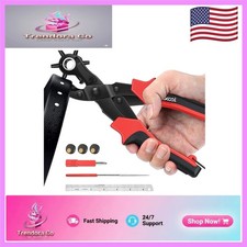 Multi-Functional Punch Plier Kit in Alloy Steel - Perfect for Leather  More