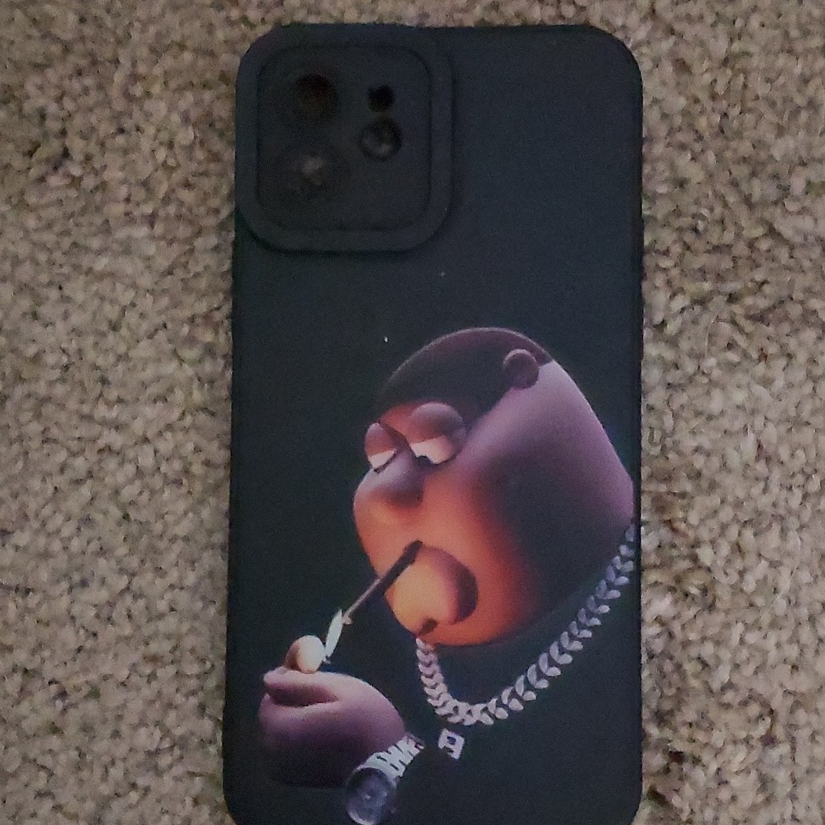 Family Guy Peter Griffin Cartoon Black Case for iPhone 12  display picture 1