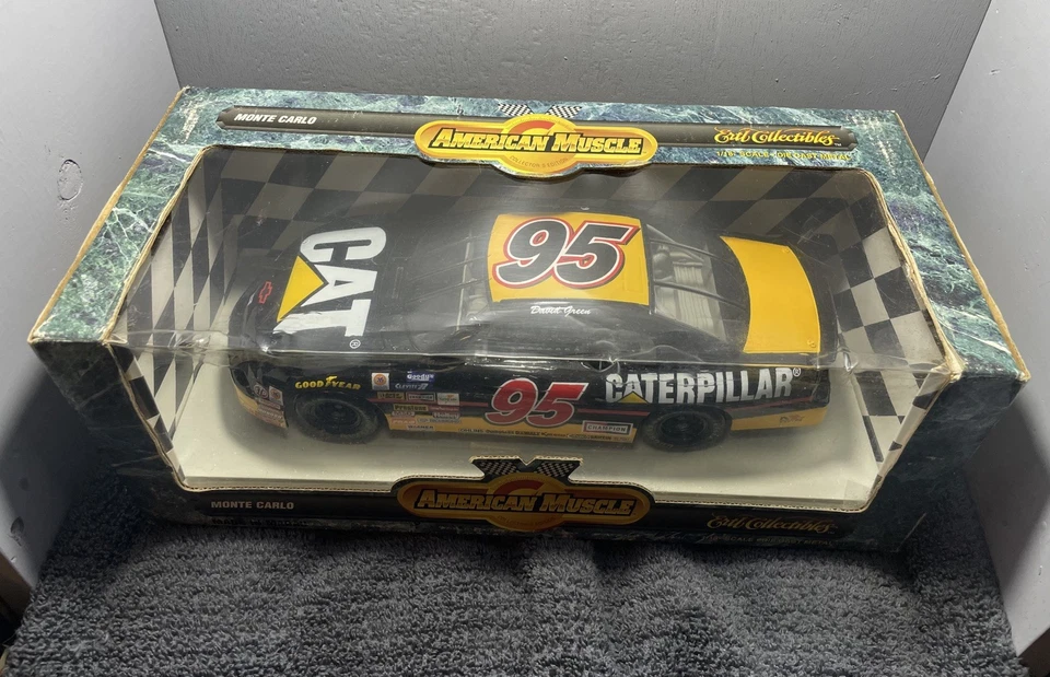 1996 American Muscle David Green #95 Caterpillar 1/18" carro de corrida fundido novo na caixa - Imagem 2 de 4