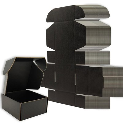 4x4x2 inches Small Shipping Boxes Set of 100 - Black Mailer Corrugated Cardbo...