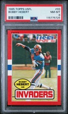 1985 Topps Usfl Bobby Hebert #93 PSA 8