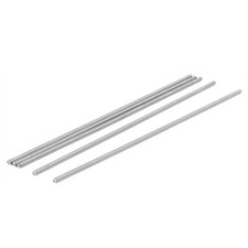 M4 x 170mm 304 Stainless Steel Fully Threaded Rod Bar Studs Silver Tone 5 Pcs