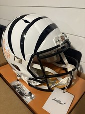 Chase Brown Signed Authentic NFL Helmet. Inscribed Who Dey. Certified Replica