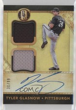 2017 Chronicles Gold Standard Rookie Jersey Double 30/99 Tyler Glasnow Auto fl4