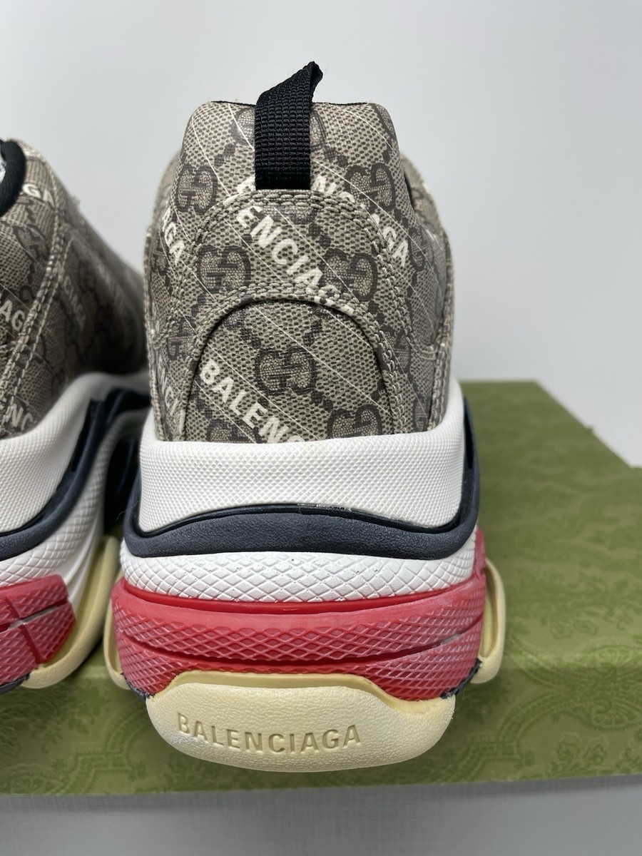 GUCCI X BALENCIAGA TRIPLE S collaboration men sneakers GG SUPREME