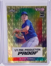 2023 Leaf Vivid Baseball Blade Tidwell Super Prismatic Gold Proof 1/1