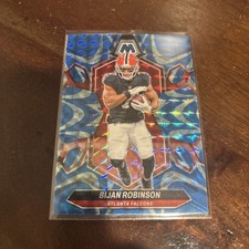 2024 Panini Mosaic - Bijan Robinson #9 Reactive Blue Mosaic Prizm