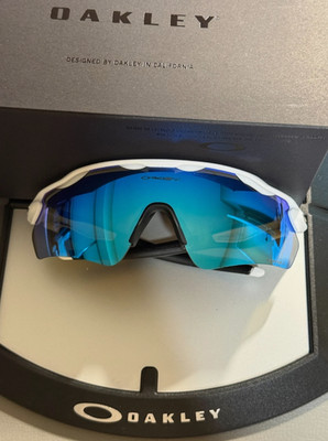 Oakley Radar EV Path OO9208 Sunglasses White Frame Blue Polarized Lens
