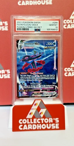 Inteleon Vmax | 266/264 | PSA 10 | SWSH Fusion Strike Secret Rare | G20