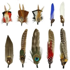 10Pcs Hat Feathers, Natural Feathers Peacock for Hats, Colorful...
