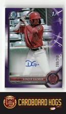 2022 Bowman #CPA-DG Denzer Guzman Angels 1st Bow Auto Purple Ref /250