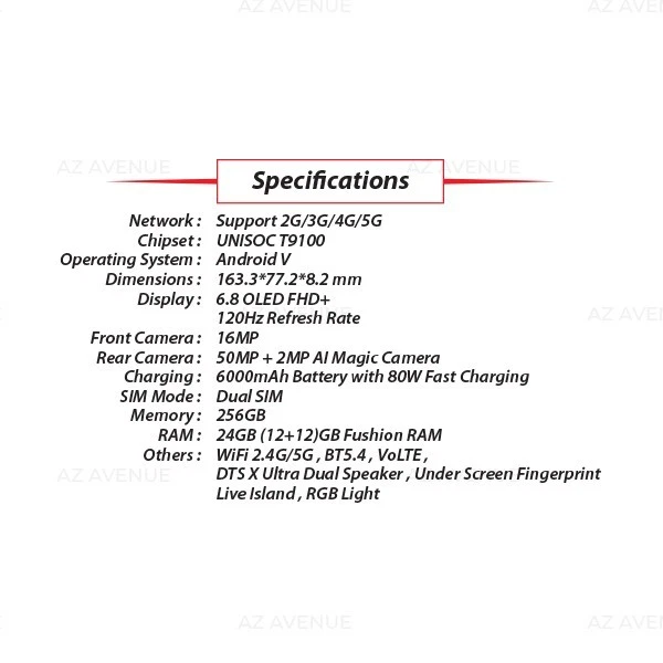 ZTE nubia Neo 3 GT 5G 12GB+256GB YELLOW Dual SIM Unlocked Android Mobile Phone - Image 3 of 3